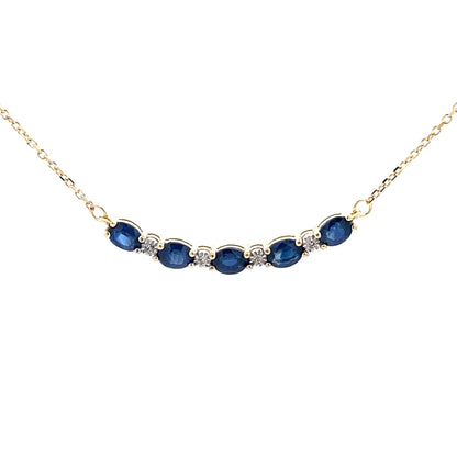 Sapphire Diamond Fashion Pendants 10KT Yellow Gold