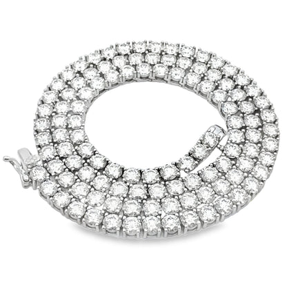 39.98ct Moissanite Tennis Necklace Sterling Silver