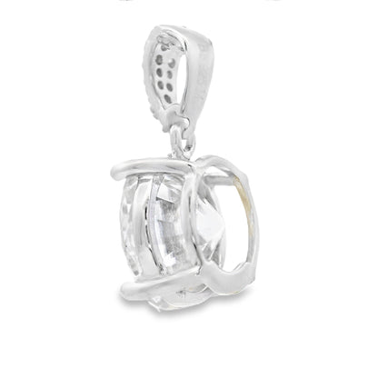 4.00ct Moissanite Pendant Sterling Silver