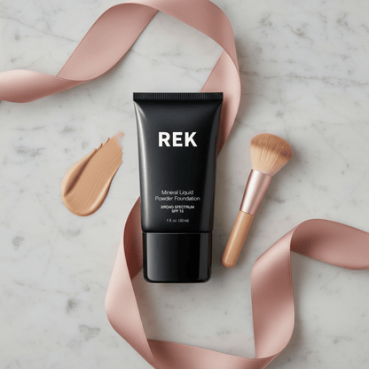 Mineral Liquid Powder Foundation with SPF 15 | REK Cosmetics — Multiple Shades