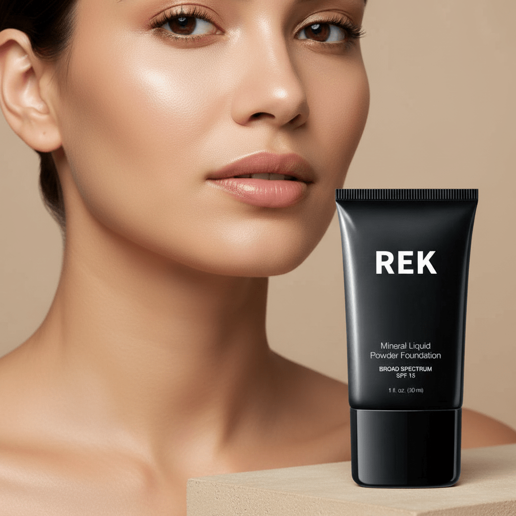Mineral Liquid Powder Foundation with SPF 15 | REK Cosmetics — Multiple Shades