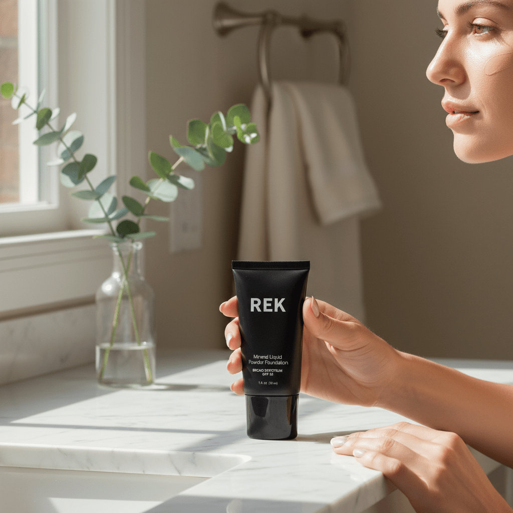 Mineral Liquid Powder Foundation with SPF 15 | REK Cosmetics — Multiple Shades