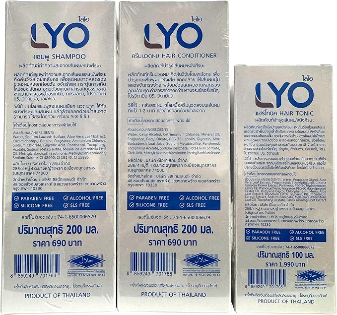 LYO Shampoo Conditioner Hair Tonic Treatment Hair Strengthen & Regrowth
