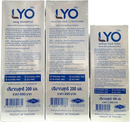 LYO Shampoo Conditioner Hair Tonic Treatment Hair Strengthen & Regrowth