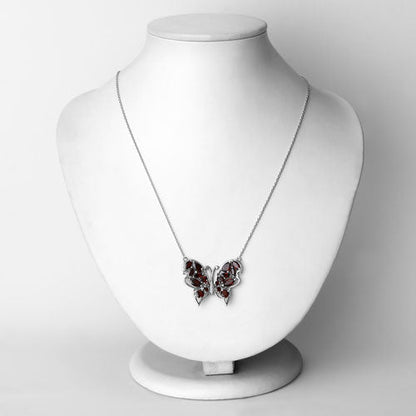 4.60 Carat Genuine Garnet .925 Sterling Silver Necklace