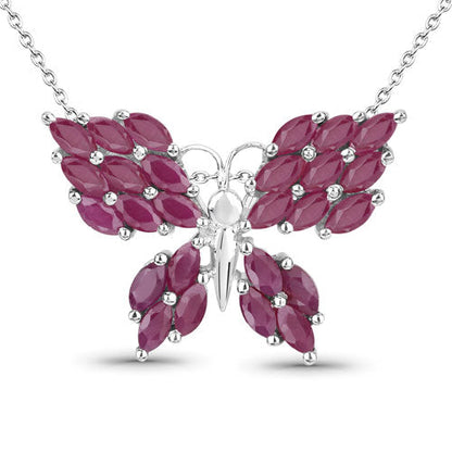 3.12 Carat Genuine Ruby .925 Sterling Silver Pendant
