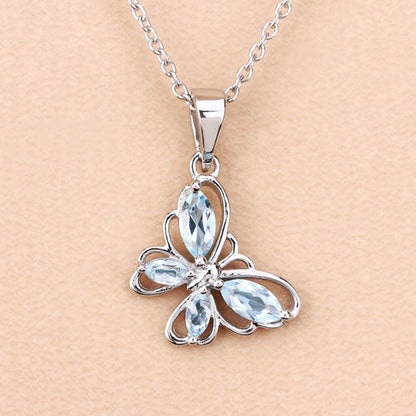0.78 Carat Genuine Blue Topaz .925 Sterling Silver Pendant