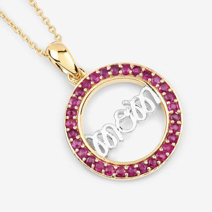 0.64 Carat Genuine Ruby .925 Sterling Silver Pendant