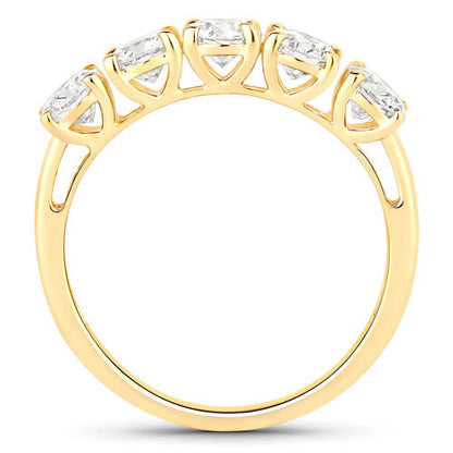 1.50 Carat Genuine Lab Grown Diamond 14K Yellow Gold Ring