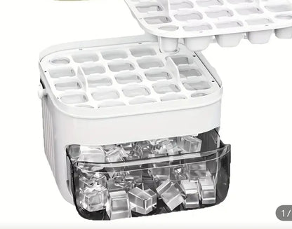Large Capacity 48 - Compartment Double Mold with easy-to-operate Push-Button lid