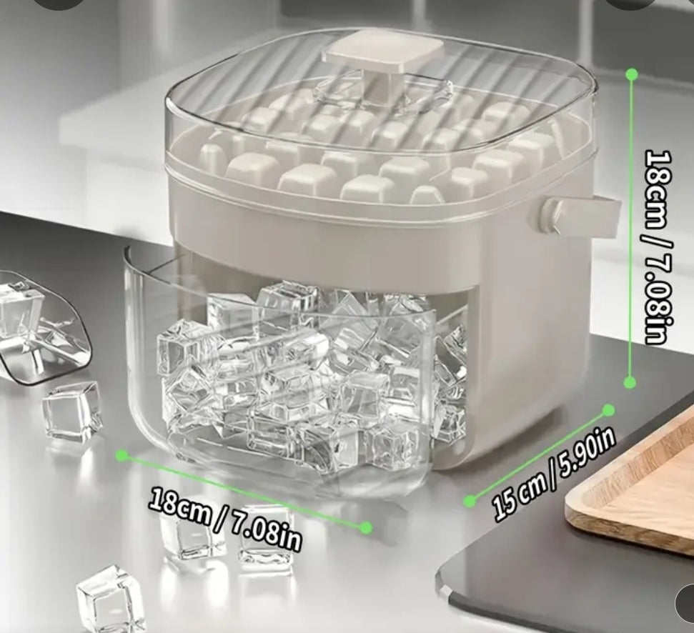 Moule double grande capacité à 48 compartiments avec couvercle à bouton-poussoir facile à utiliser