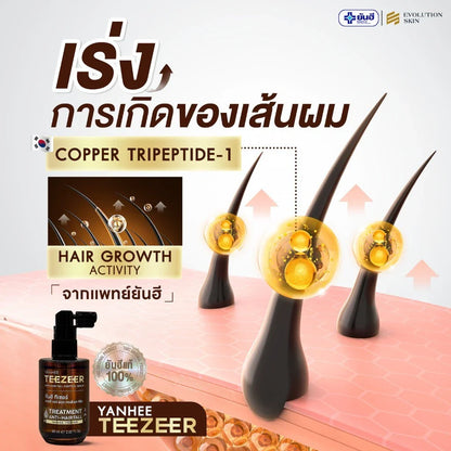 Yanhee Teezeer Hair Herbal Serum 60ml x2 - Reduce hair loss Nourishes Scalp care